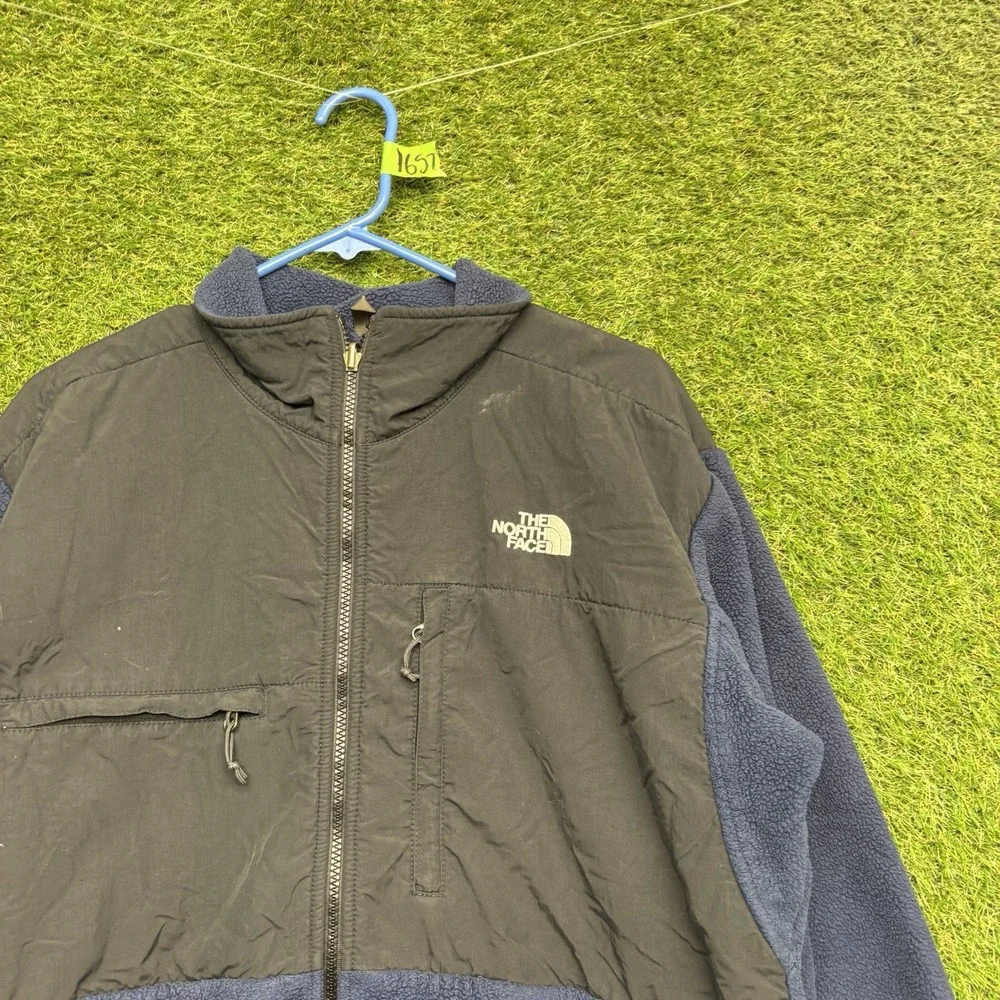 The North Face Fleece Denali Jacket Mens Large Zip Up Outdoor Travel Zip Pockets